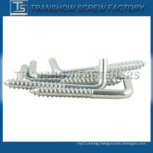 White Zinc Plated Angle Hook Screw